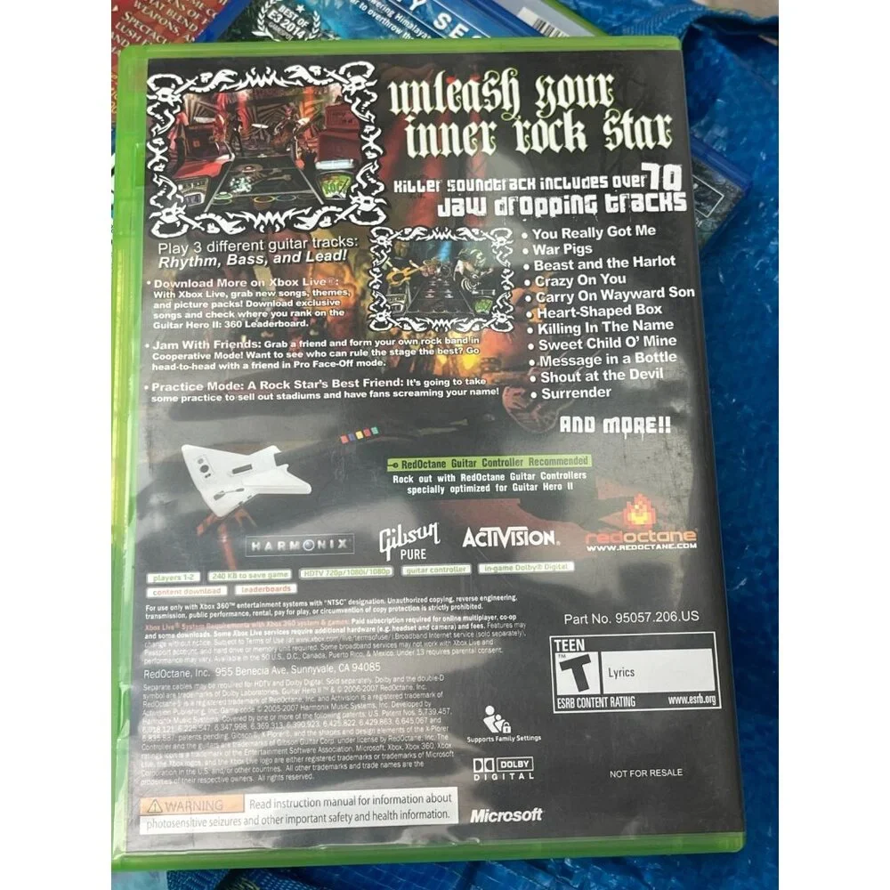 Guitar Hero II ~ Microsoft XBOX 360 Game ~ Complete W/ Manual ~ Rated T